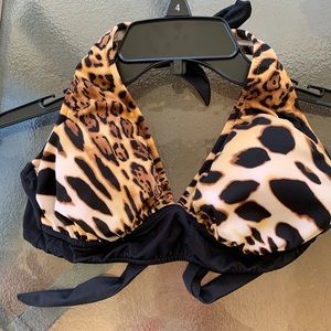 NWOT - Venus Cheetah Print Halter Bikini Top